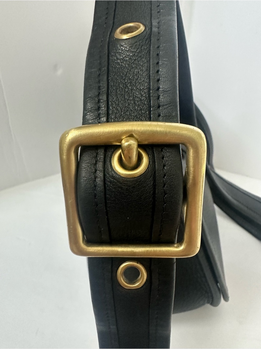Vintage Coach Patricia’s Legacy Saddle Bag 90’s Black Leather 9951 Flap EUC - Picture 13 of 17